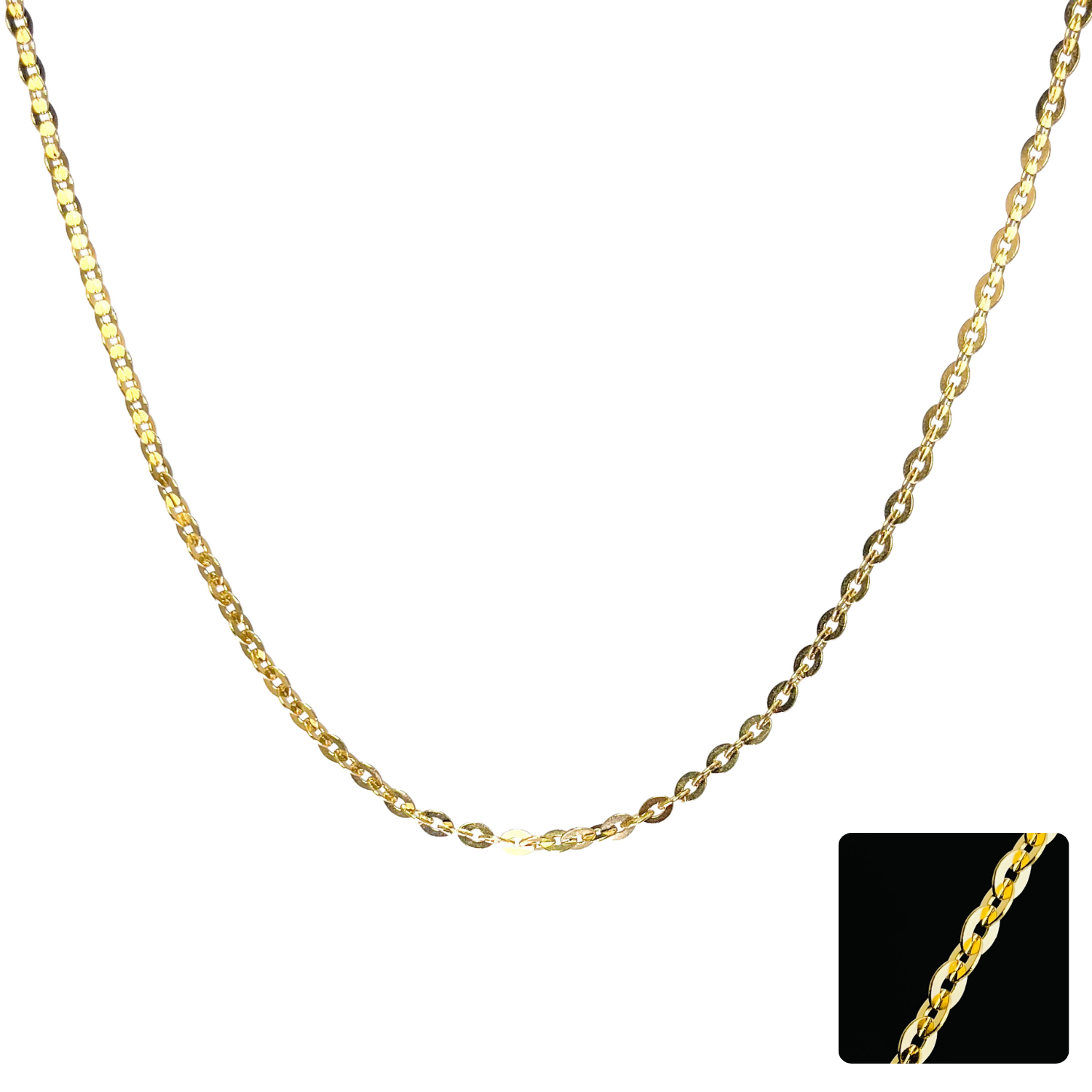 Cadena Aros en Oro Laminado 18K - Mujer