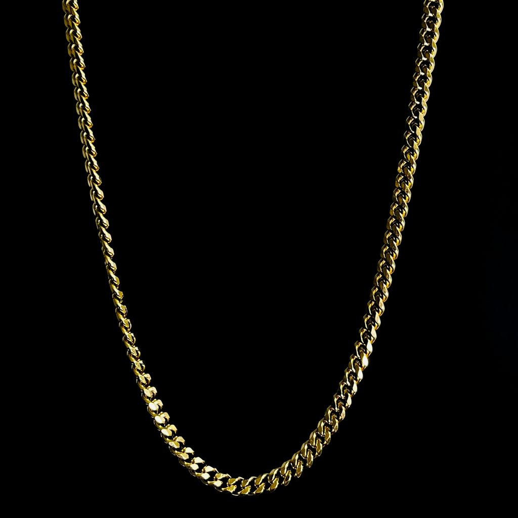 Cadena Cubana en Oro Laminado 18K - Hombre