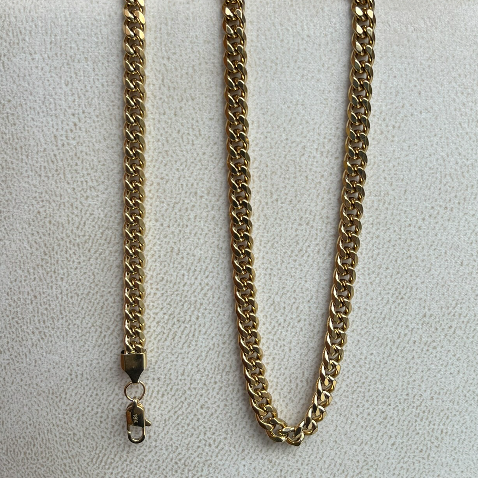 Cadena Cubana en Oro Laminado 18K - Hombre