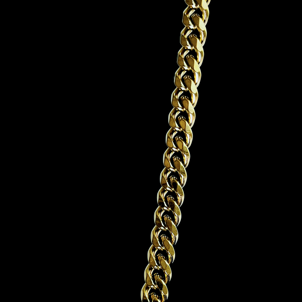 Cadena Cubana en Oro Laminado 18K - Hombre