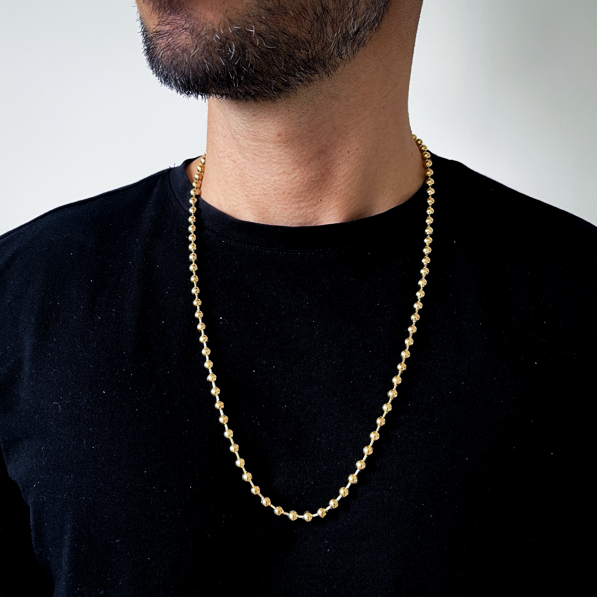 Cadena Militar en Oro Laminado 18K - Hombre