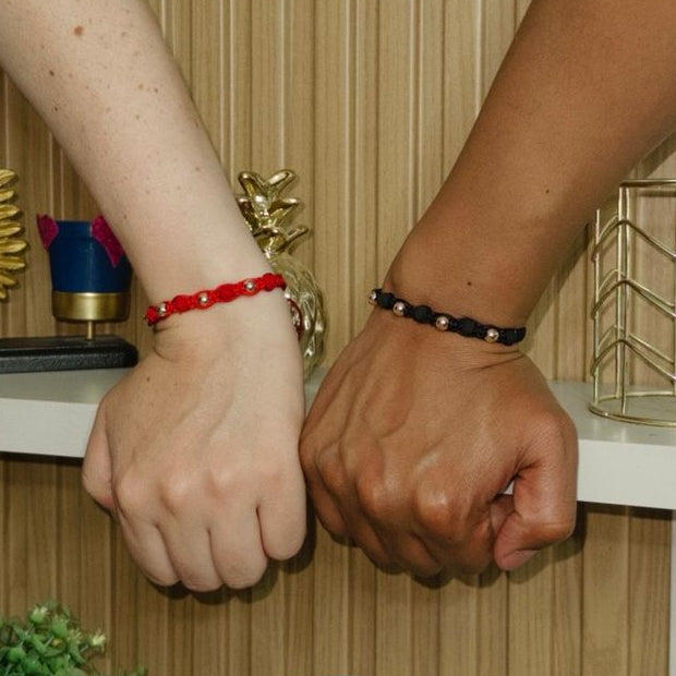 Combo pareja de pulsera tejida